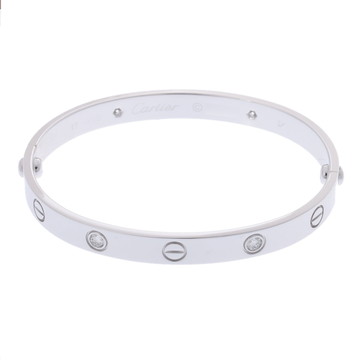 カルティエ ラブブレスレット 旧型 #17 4PD シルバー CRB6035817 K18ホワイトゴールド WG ユニセックス ジュエリー 【中古】【jewelry】