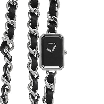 シャネル プルミエール トリプルブレスレット H3749 ブラック レディース 時計 【中古】【wristwatch】