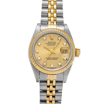 ロレックス デイトジャスト 69173G シャンパン/ダイヤモンド レディース 時計 【中古】【wristwatch】