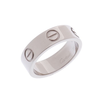 カルティエ ラブリング #48 シルバー K18ホワイトゴールド WG レディース ジュエリー 【中古】【jewelry】