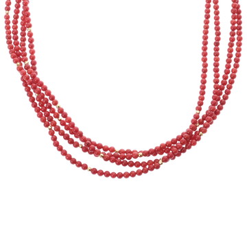 ノーブランド さんごネックレス ゴールド K18イエローゴールド YG レディース ジュエリー 【中古】【jewelry】