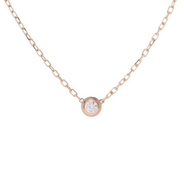 カルティエ ダムール ネックレス SM ゴールド CRB7215700 K18ピンクゴールド PG レディース ジュエリー 【中古】【jewelry】