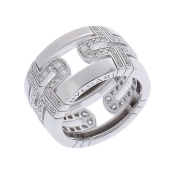 ブルガリ オープンパレンテシ リング ラージ #49 シルバー 342037 K18ホワイトゴールド WG レディース ジュエリー 【中古】【jewelry】