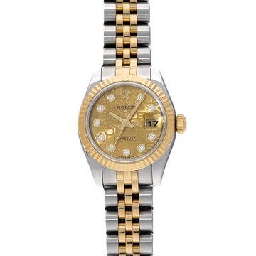 ロレックス デイトジャスト 179173G シャンパンコンピュータ/ダイヤモンド レディース 時計 【中古】【wristwatch】