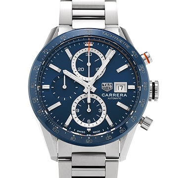 タグ ホイヤー カレラ キャリバー16 クロノグラフ CBM2112.BA0651 ブルー メンズ 時計 【中古】【wristwatch】