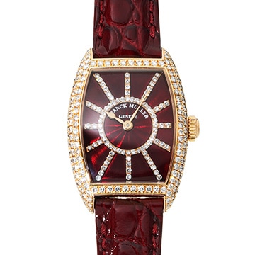 フランクミュラー トノーカーベックス 1750S6PMCD レッド/ダイヤモンド メンズ 時計 【中古】【wristwatch】