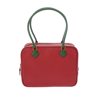 エルメス プリュム 20  ルージュヴィフ/ヴェール クシュベル レディース バッグ 【中古】【bag】