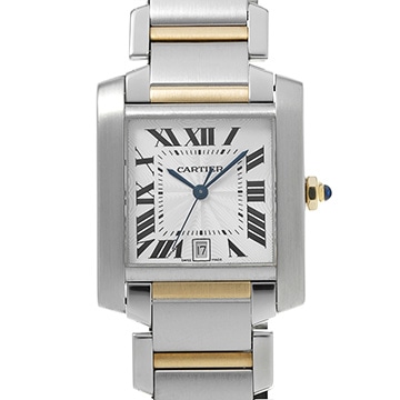 カルティエ タンク フランセーズ LM W51005Q4 シルバー メンズ 時計 【中古】【wristwatch】