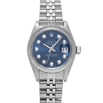 ロレックス デイトジャスト 79174G ブルー/ダイヤモンド レディース 時計 【中古】【wristwatch】