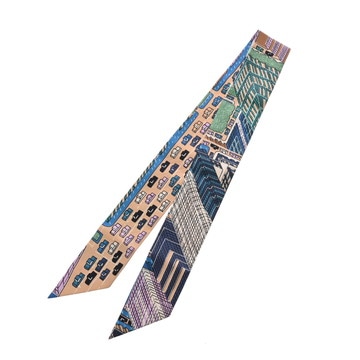 エルメス ツイリー PANTIN CITY マルチカラー 063969S シルク100％ レディース 【中古】【other】