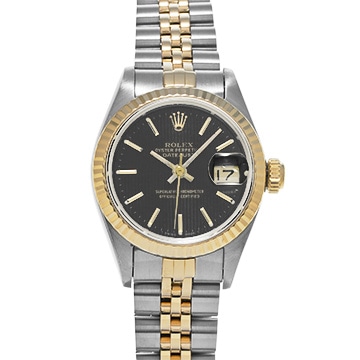 ロレックス デイトジャスト 69173 ブラックタペストリー レディース 時計 【中古】【wristwatch】