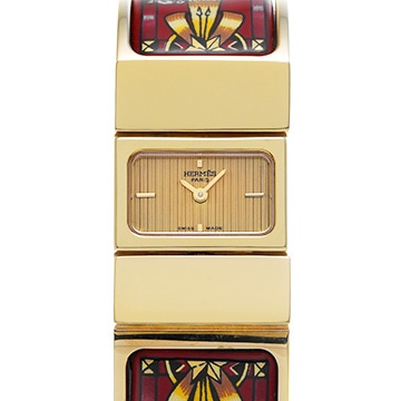 エルメス ロケ LO1.201 シャンパン レディース 時計 【中古】【wristwatch】