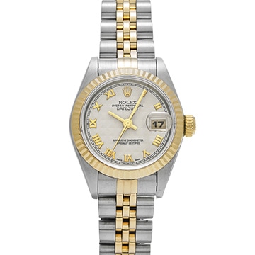 ロレックス デイトジャスト 69173 アイボリーピラミッド レディース 時計 【中古】【wristwatch】
