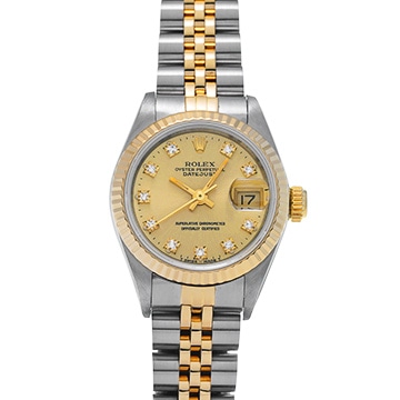 ロレックス デイトジャスト 69173G シャンパン/ダイヤモンド レディース 時計 【中古】【wristwatch】