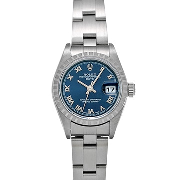 ロレックス オイスターパーペチュアル デイト 79240 ブルー レディース 時計 【中古】【wristwatch】