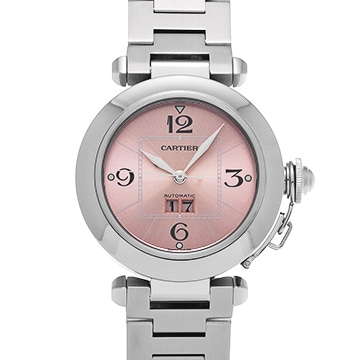 カルティエ パシャC ビッグデイト W31058M7 ピンク ユニセックス 時計 【中古】【wristwatch】