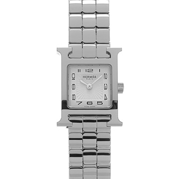 エルメス Hウォッチ ミニ HH1.110 ホワイト レディース 時計 【中古】【wristwatch】