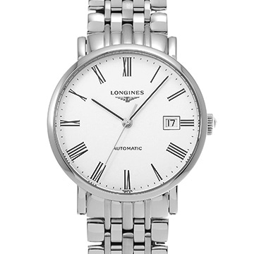 ロンジン エレガント L4.810.4.11.6 ホワイト メンズ 時計 【中古】【wristwatch】
