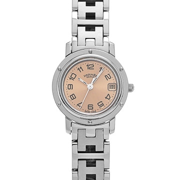 エルメス クリッパー CL4.210 ピンク レディース 時計 【中古】【wristwatch】