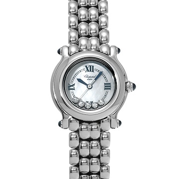 ショパール ハッピースポーツ 27/8250-23 シェル/ダイヤモンド レディース 時計 【中古】【wristwatch】