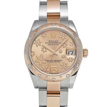 ロレックス デイトジャスト 31 178341 ピンクフラワー ユニセックス 時計 【中古】【wristwatch】