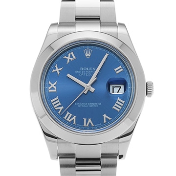 ロレックス デイトジャストII 116300 アズーロブルー メンズ 時計 【中古】【wristwatch】