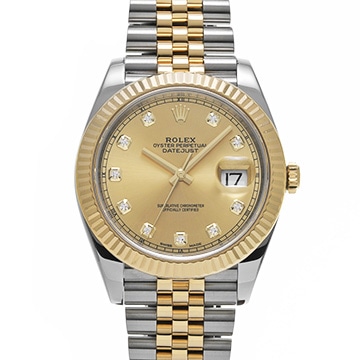 ロレックス デイトジャスト 41 126333G シャンパン/ダイヤモンド メンズ 時計 【中古】【wristwatch】