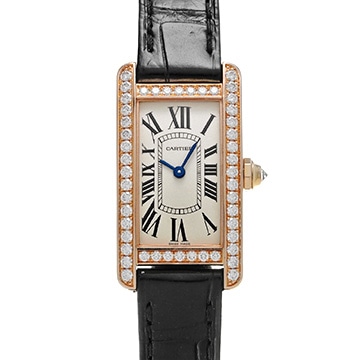 カルティエ タンクアメリカン SM WB707931 アイボリー レディース 時計 【中古】【wristwatch】