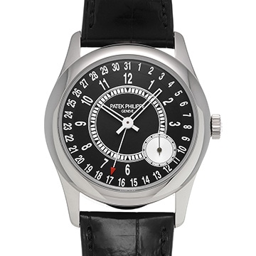 パテック フィリップ カラトラバ 6006G-001 ブラック/シルバー メンズ 時計 【中古】【wristwatch】