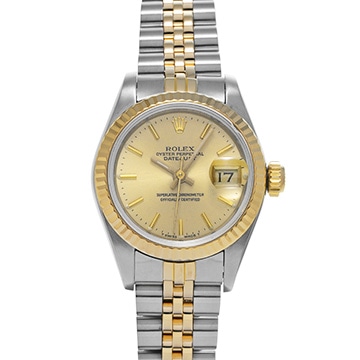 ロレックス デイトジャスト 69173 シャンパン レディース 時計 【中古】【wristwatch】