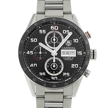 タグ ホイヤー カレラ キャリバー16 クロノグラフ デイデイト CV2A1R.BA0799 ブラック メンズ 時計 【中古】【wristwatch】