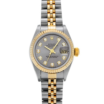 ロレックス デイトジャスト 79173G グレー/ダイヤモンド レディース 時計 【中古】【wristwatch】
