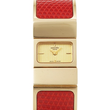 エルメス ロケ L01.201 シャンパン レディース 時計 【中古】【wristwatch】