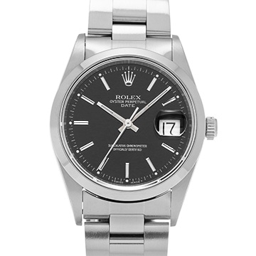 ロレックス オイスターパーペチュアル デイト 15200 ブラック メンズ 時計 【中古】【wristwatch】