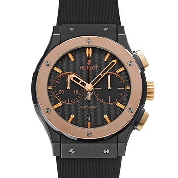 ウブロ クラシックフュージョン クロノグラフ セラミック キングゴールド 521.CO.1780.RX ブラックカーボン メンズ 時計 【中古】【wristwatch】