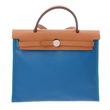 エルメス エールバッグ ジップ PM ブルードガリス/ゴールド トワルベルリンヌ/ヴァッシュハンター レディース バッグ 【未使用】【bag】