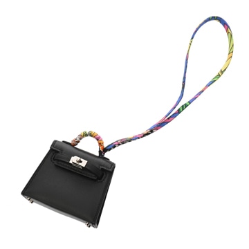 エルメス ケリー ツイリー ブラック／マルチカラー シルク/ヴァータデラクト レディース 【中古】【other】