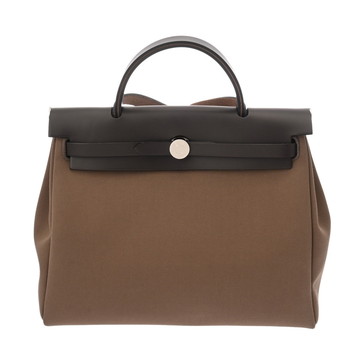 エルメス エールバッグ ジップ PM エトゥープ/エベンヌ ヴァッシュハンター/トワルミリタリー レディース バッグ 【中古】【bag】