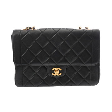 シャネル マトラッセ チェーンショルダー ブラック ラムスキン レディース バッグ 【中古】【bag】