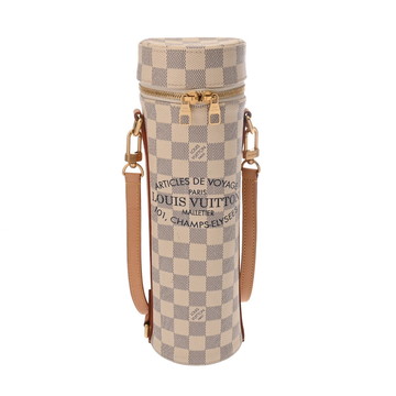 ルイ ヴィトン ダミエアズール ポルト ブテイユ ボトルホルダー 保冷バッグ 筒型 ホワイト GI0373 ダミエキャンバス レディース バッグ 【中古】【bag】