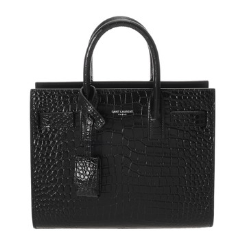 サンローラン サックドジュール ブラック PLB392035.0920 クロコダイルエンボスレザー レディース バッグ 【中古】【bag】