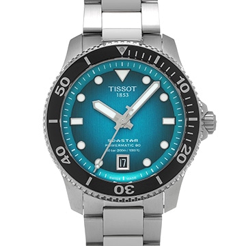 ティソ シースター1000 パワーマティック 80 40mm T120.807.11.091.00 ブルー・グラデーション メンズ 時計 【中古】【wristwatch】