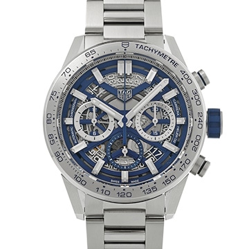 タグ ホイヤー カレラ キャリバーホイヤー02 クロノグラフ ブルーエディション 日本限定400本 CBG2019.BA0662 ブルー メンズ 時計 【中古】【wristwatch】