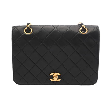 シャネル マトラッセ チェーンショルダー ブラック ラムスキン レディース バッグ 【中古】【bag】