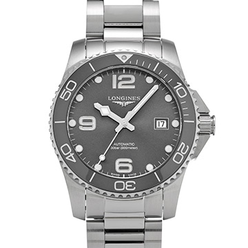 ロンジン ハイドロコンクエスト L3.781.4.76.6 グレー メンズ 時計 【中古】【wristwatch】