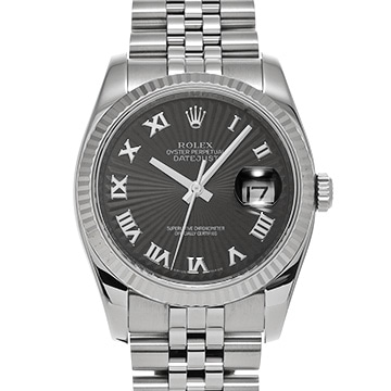 ロレックス デイトジャスト 116234 ブラックサンビーム メンズ 時計 【中古】【wristwatch】