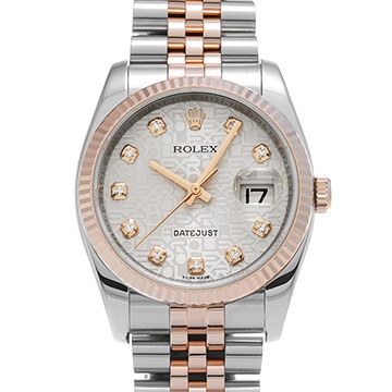 ロレックス デイトジャスト 116231G シルバーコンピュータ/ダイヤモンド メンズ 時計 【中古】【wristwatch】