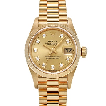 ロレックス デイトジャスト 79178G シャンパン/ダイヤモンド レディース 時計 【中古】【wristwatch】