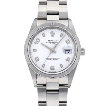 ロレックス オイスターパーペチュアル デイト 15210 ホワイト メンズ 時計 【中古】【wristwatch】