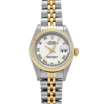 ロレックス デイトジャスト 69173 ホワイト レディース 時計 【中古】【wristwatch】